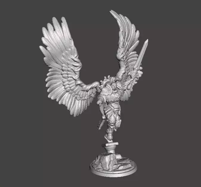6MM SCALE ARCHANGEL LORD MINIATURE MODEL SCIFI OR FANTASY GAMES 3D print model