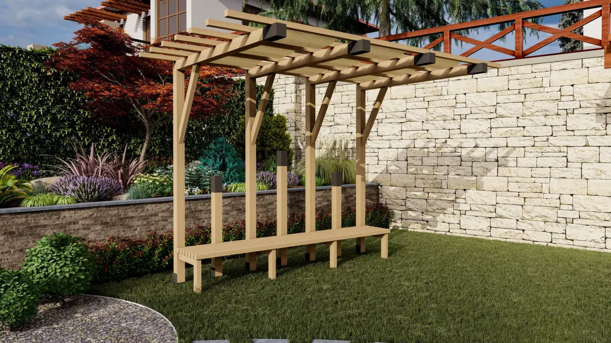 Outdoor Bench 3D model get