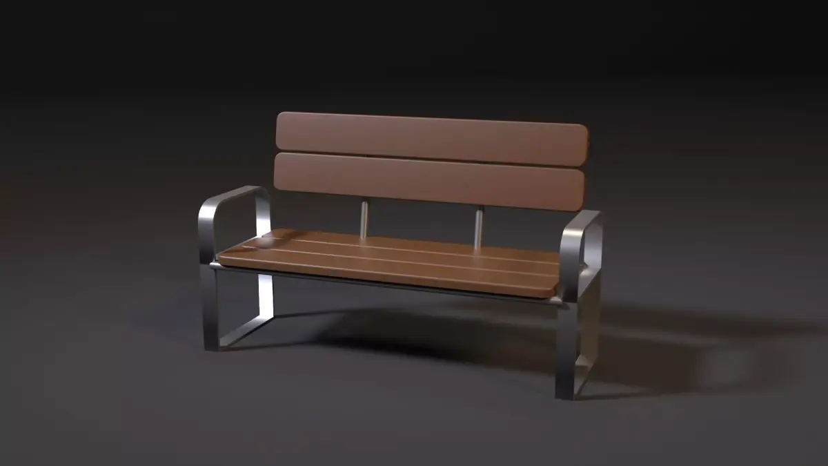 Bench park 3D model get
