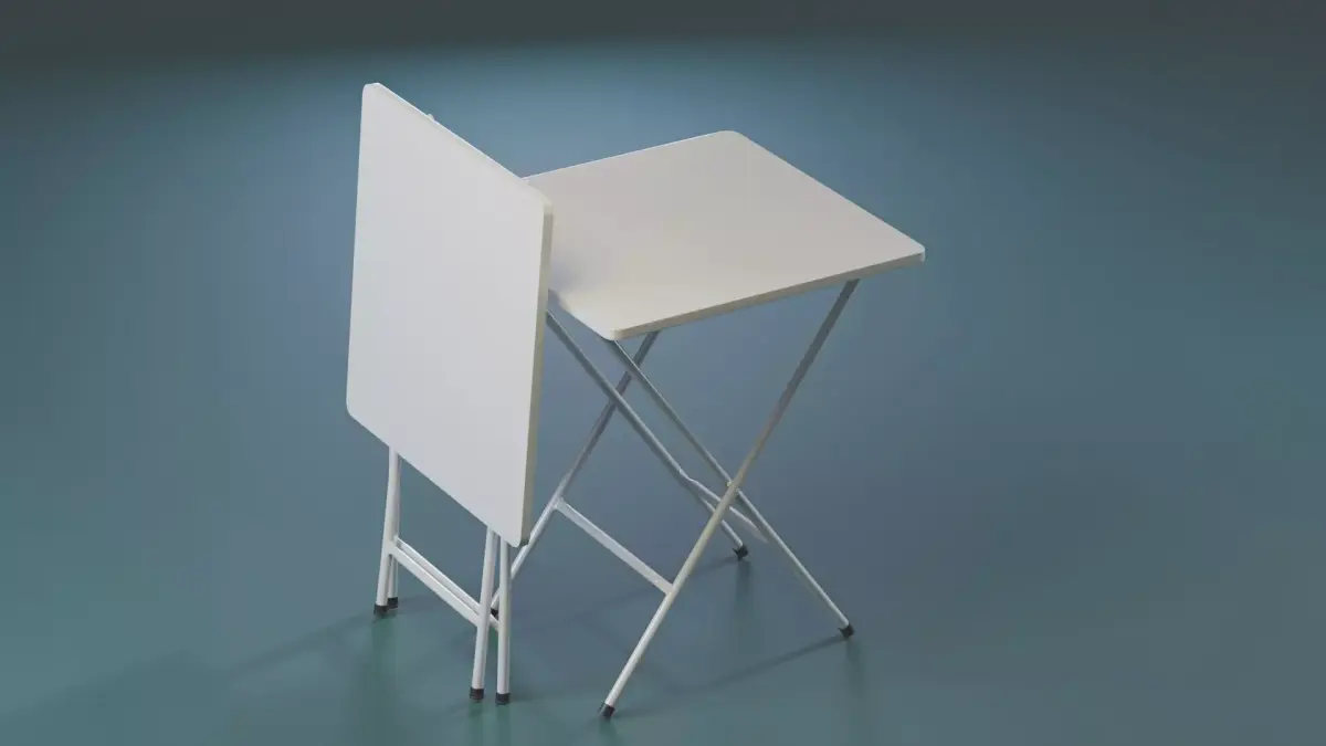 two folding tables 3D model