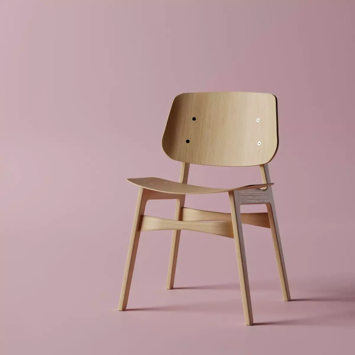 Fredercia Soborg wooden base chair  Free 3D model
