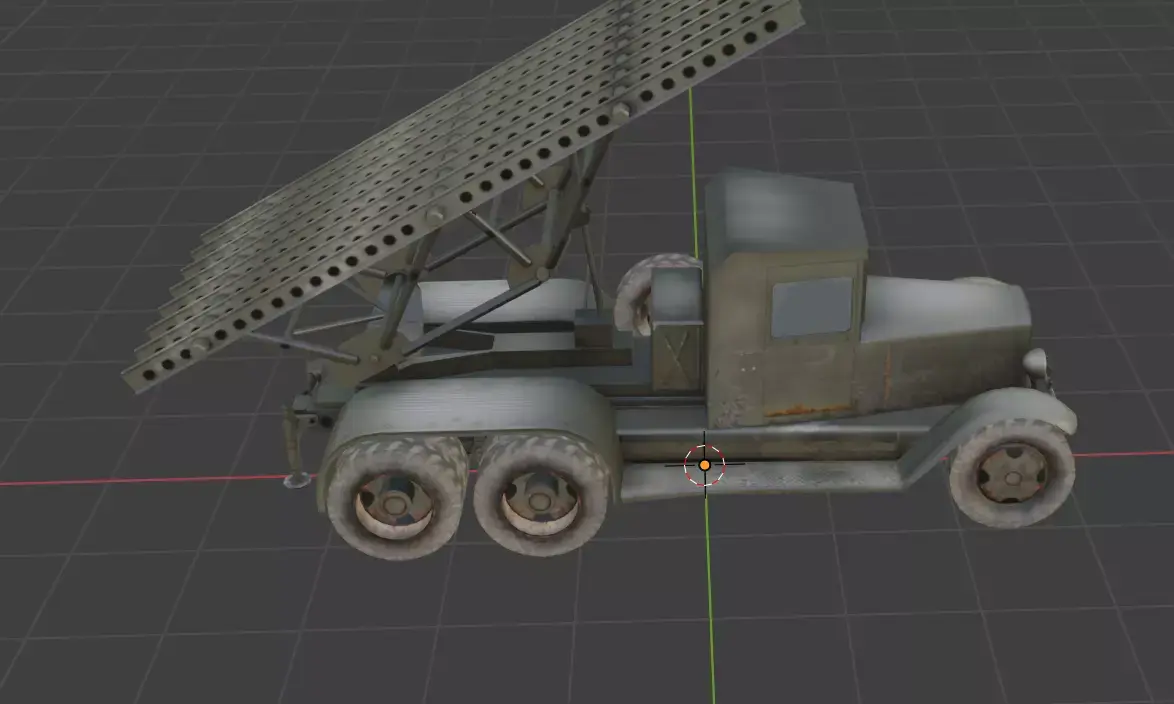 katyusha truck Low-poly 3D model
