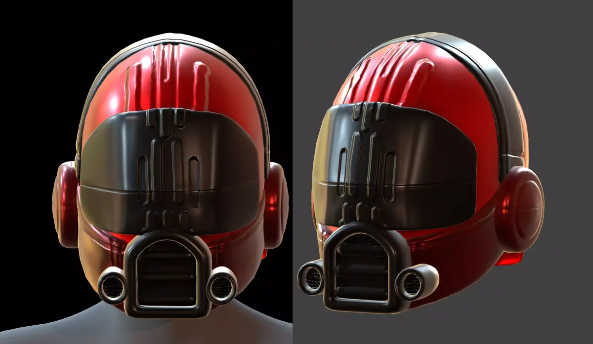 Helmet plastic mask Low-poly 3D model Low-poly 3D model Low-poly 3D model