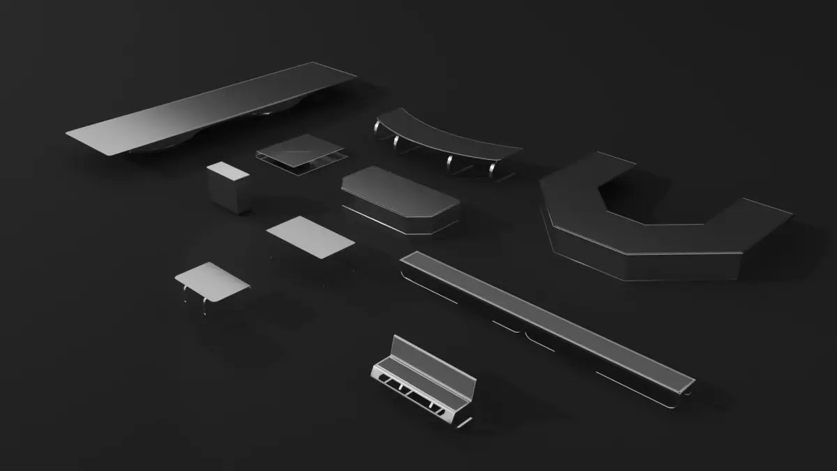 Sci Fi Furniture Low-poly 3D model