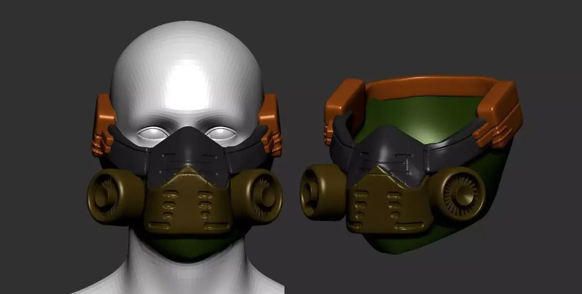 Gas mask helmet 3d model scifi sculpt 3D model buy