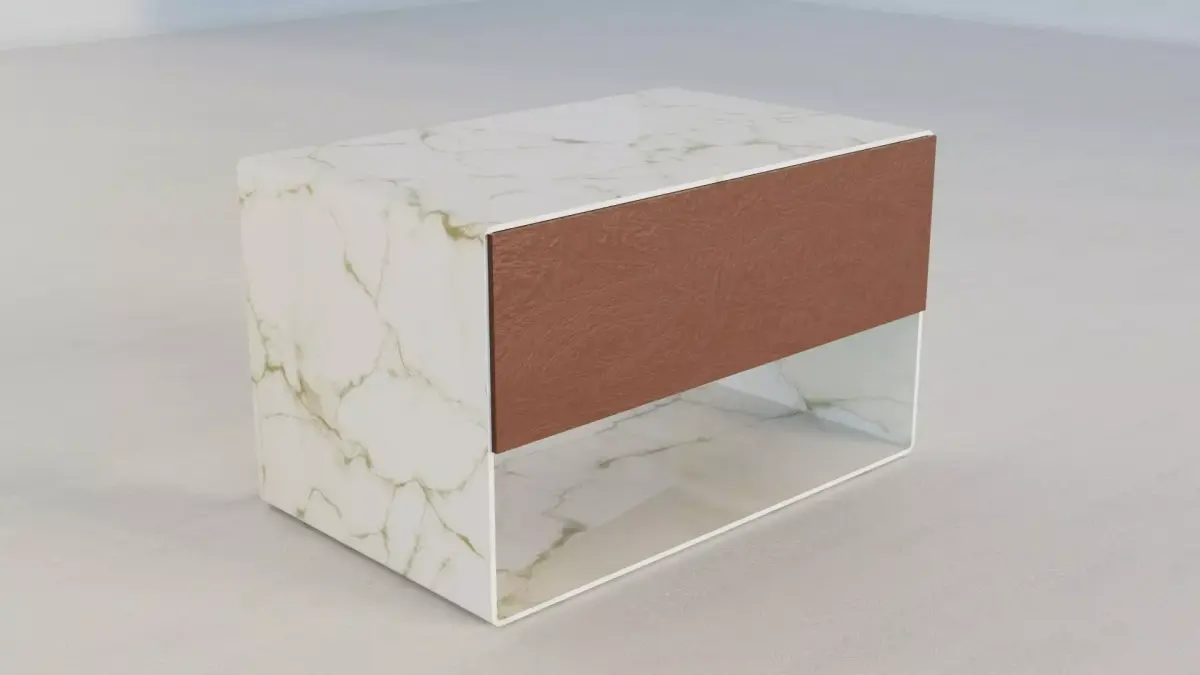 bedside minimalist marble Free low-poly 3D model