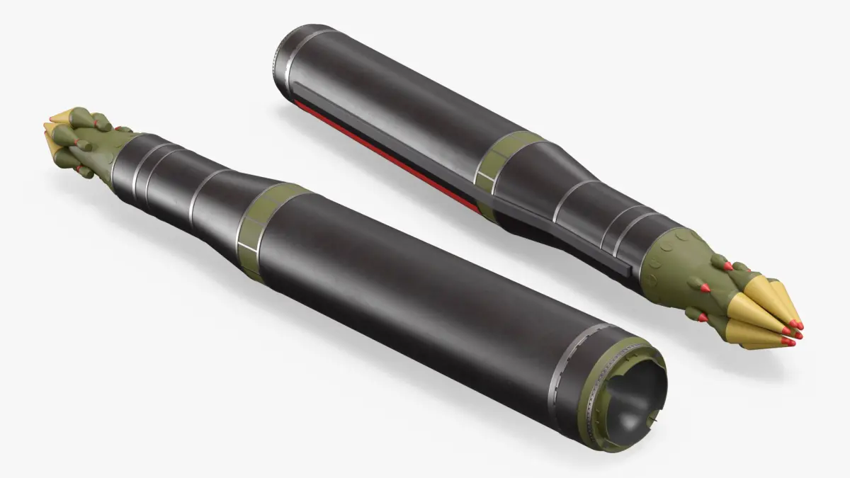 RS-26 Rubezh Multiple Warhead Missile 3D model