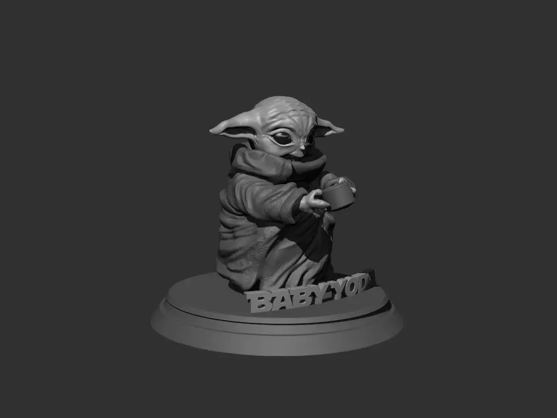 BABY YODA GROGU 3D print model