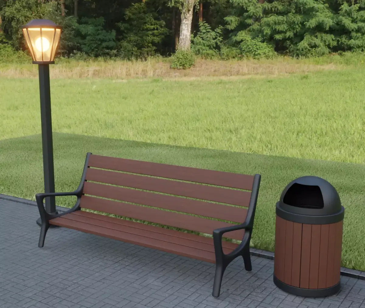 Park Assets Stylized Low-poly 3D model
