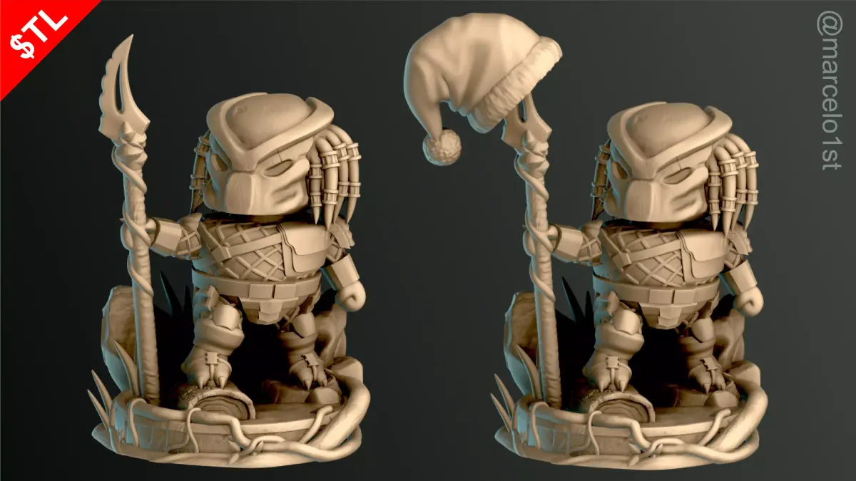 The Hunter - Prey Cute Statue 3D print model