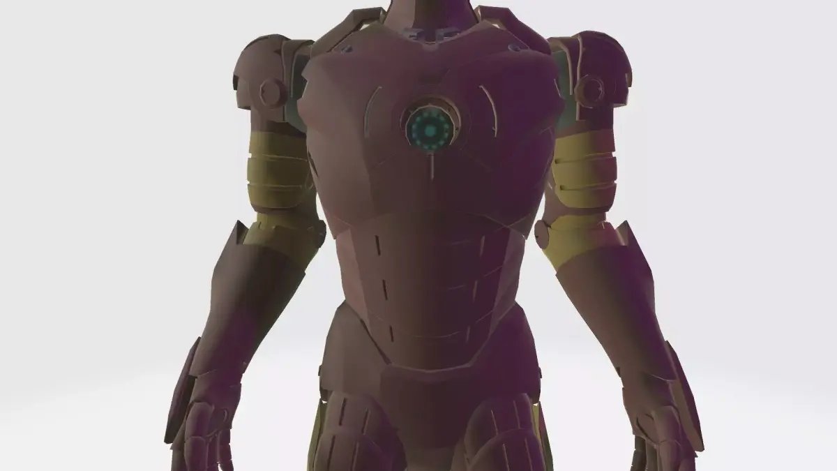 High Quality IronMan Futuristic Armored Suit Game  VR Ready Low-poly 3D model