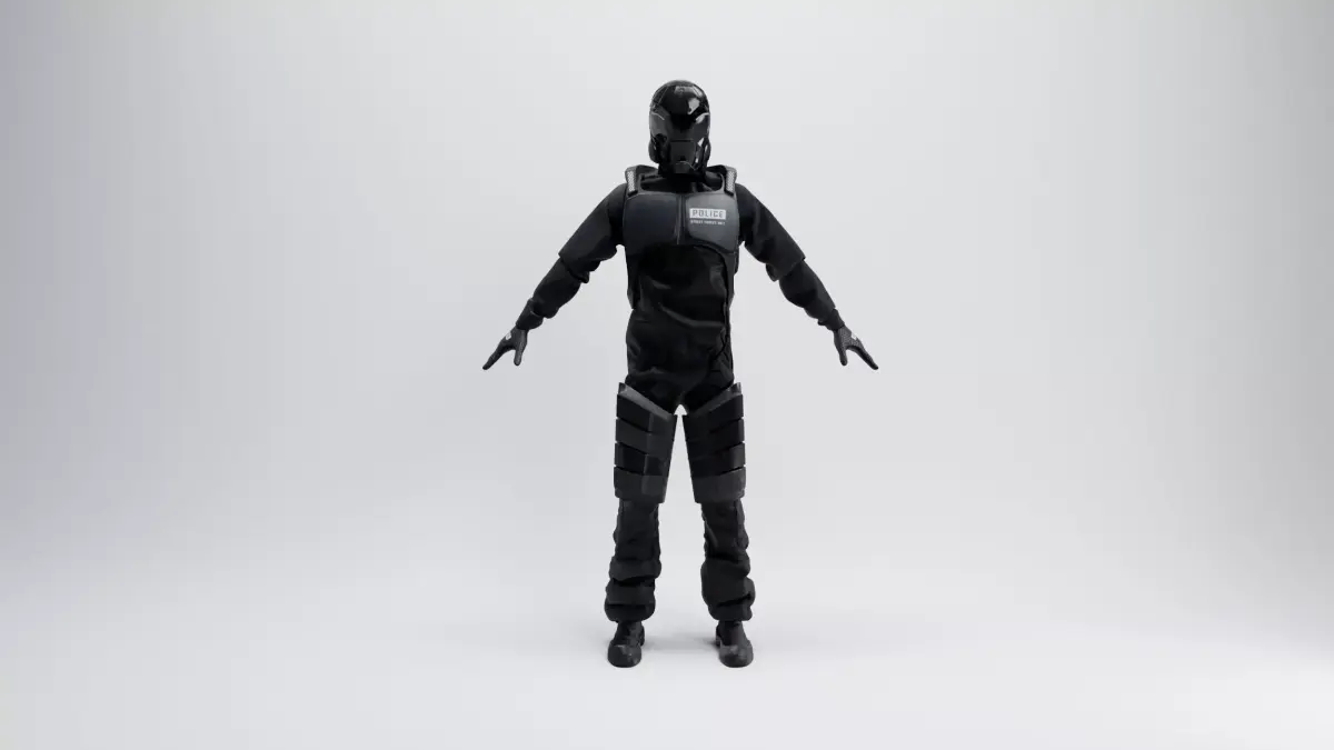 Futuristic Policeman  3D model