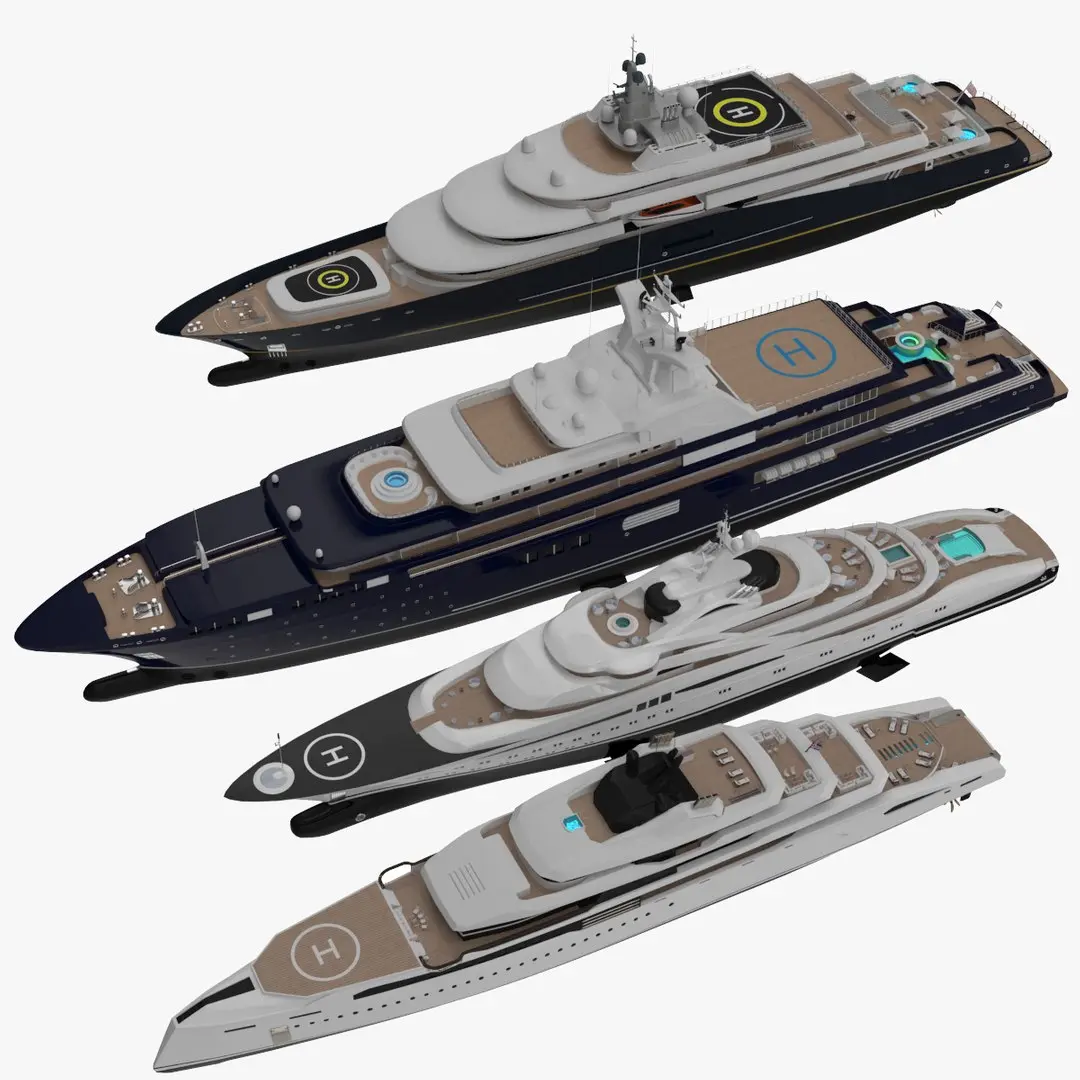 Collection yacht Bay Sixth 3D model