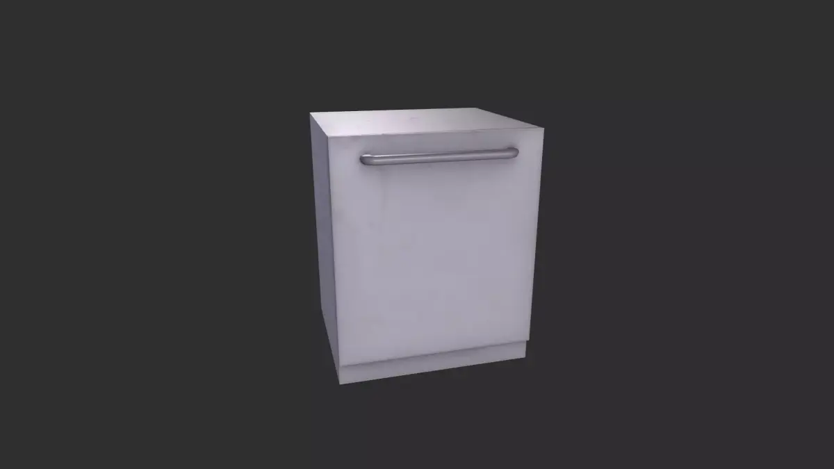 Dishwasher Low-poly 3D model
