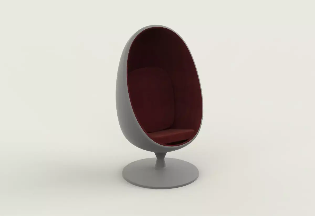Basic Egg Chair 3D Model Free low-poly 3D model