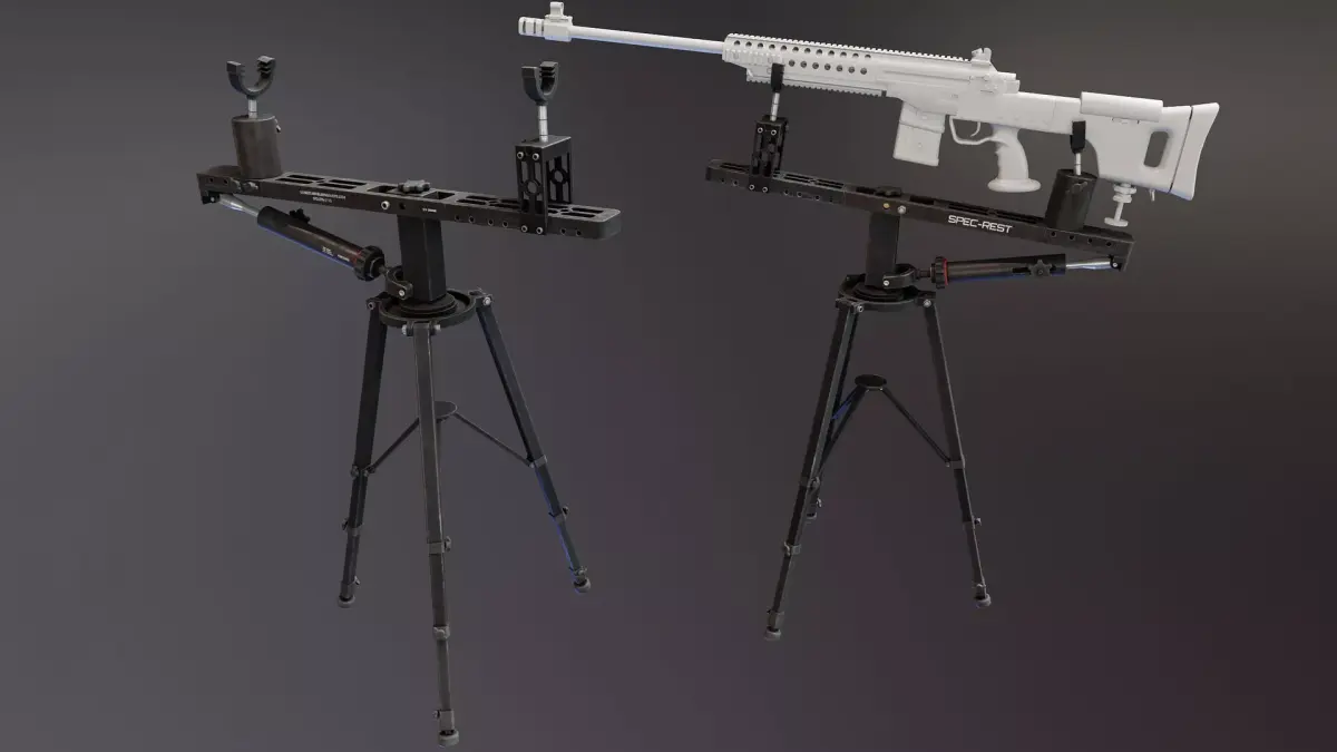 SpecRest Gun Tripod Low-poly 3D model