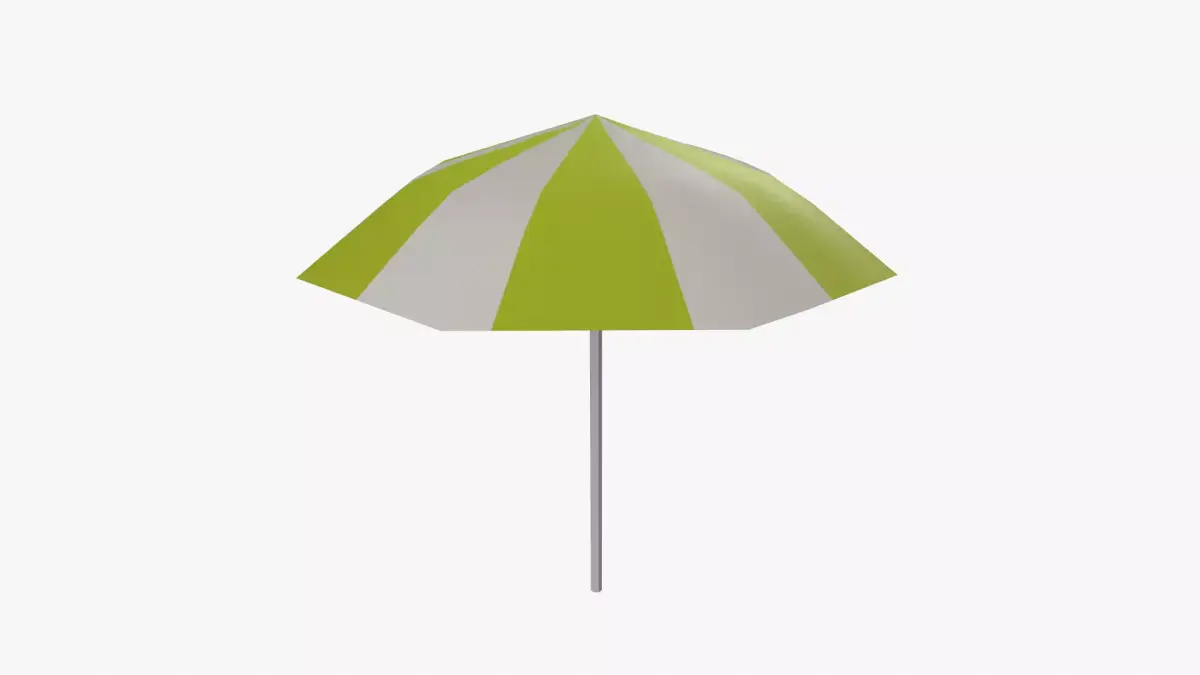Cartoon Umbella Low-poly 3D model