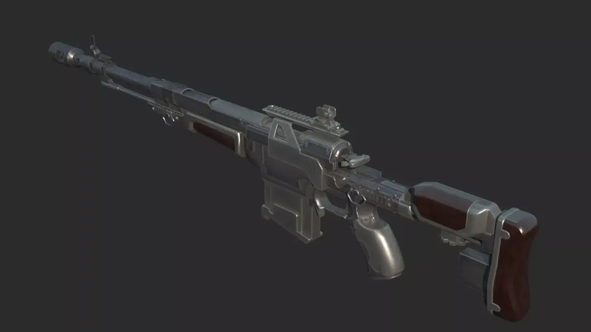 Future sci-fi weapon rifle 3D model