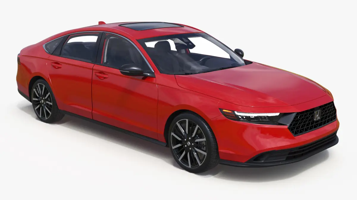 Red Honda Accord 2025 3D model