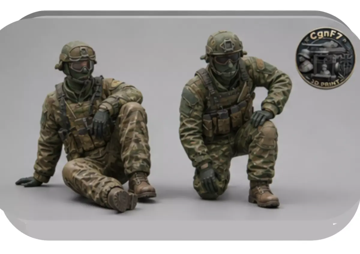 Modern USA Tanksoldiers Resting Pose Set  Military Diorama STL 3D print model