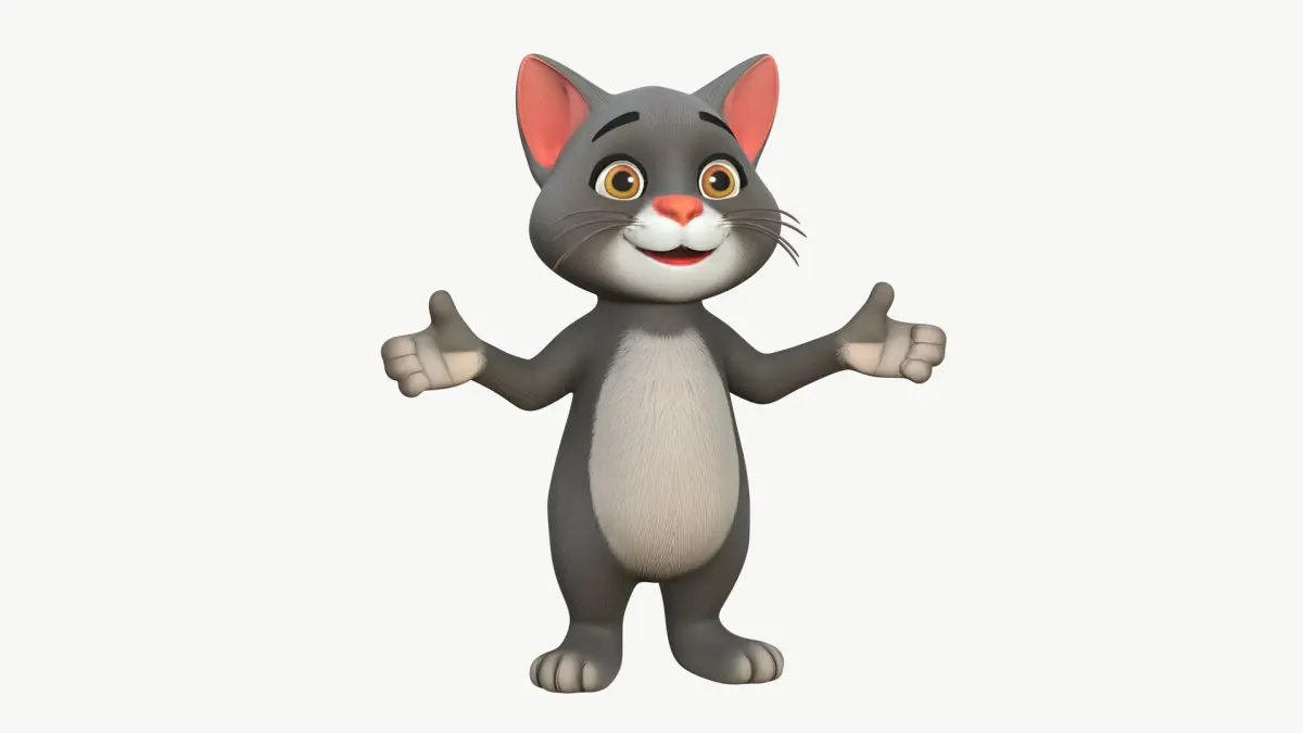 High-Quality Cartoon Cat Pbr 3D model