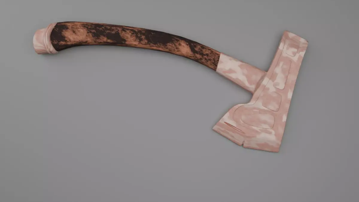 Rusted Axe LOW POLY GAME READY Low-poly 3D model