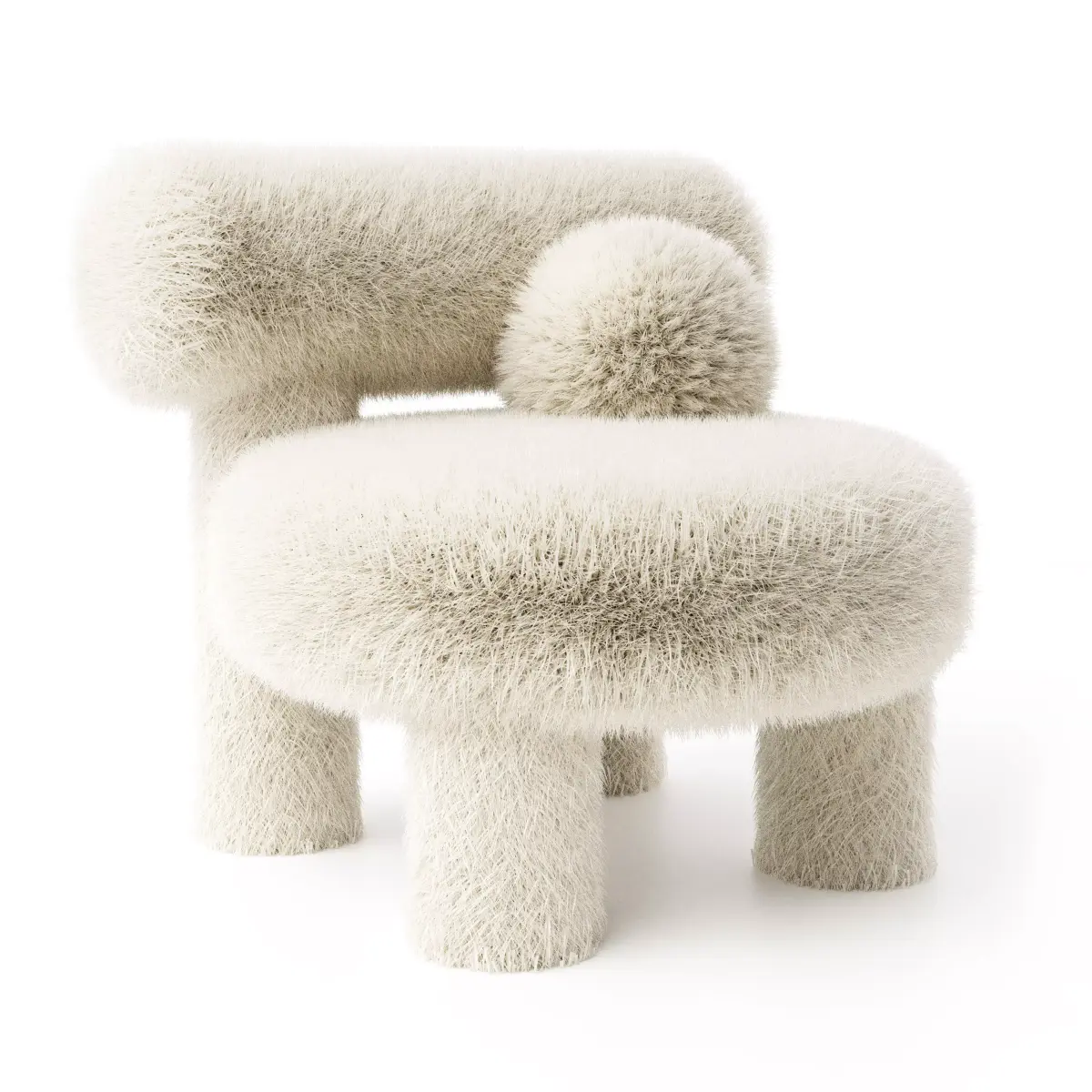 Noom Low Chair CS1 Fluffy Edition Free 3D model