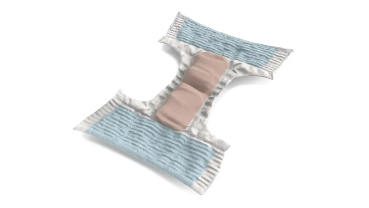 Adult Open Incontinence Diaper Medical Clothing 3D model
