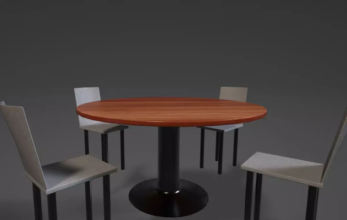 Table and Chairs Free 3D print model