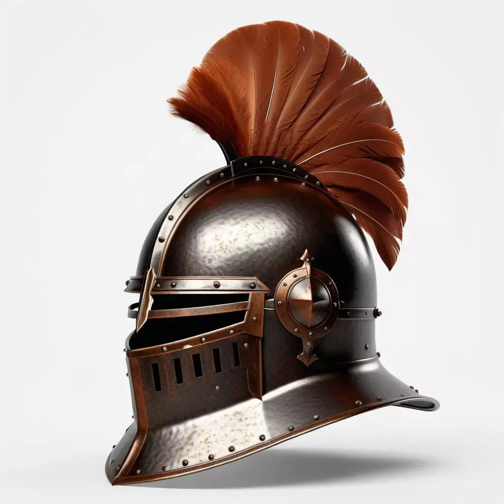 Rusted Medieval Knight Helmet 3D model