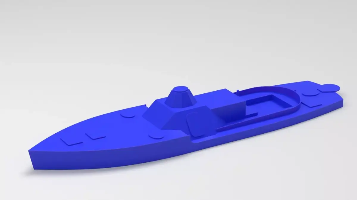 Old Small Armored River MineSweper Simple 3D print model