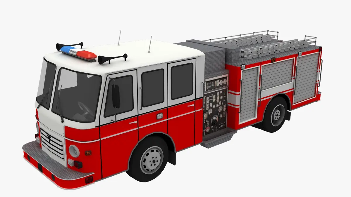 Modern Fire Truck 3D model