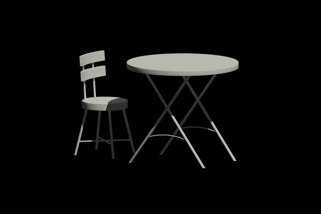 Furniture table and chair Free 3D print model
