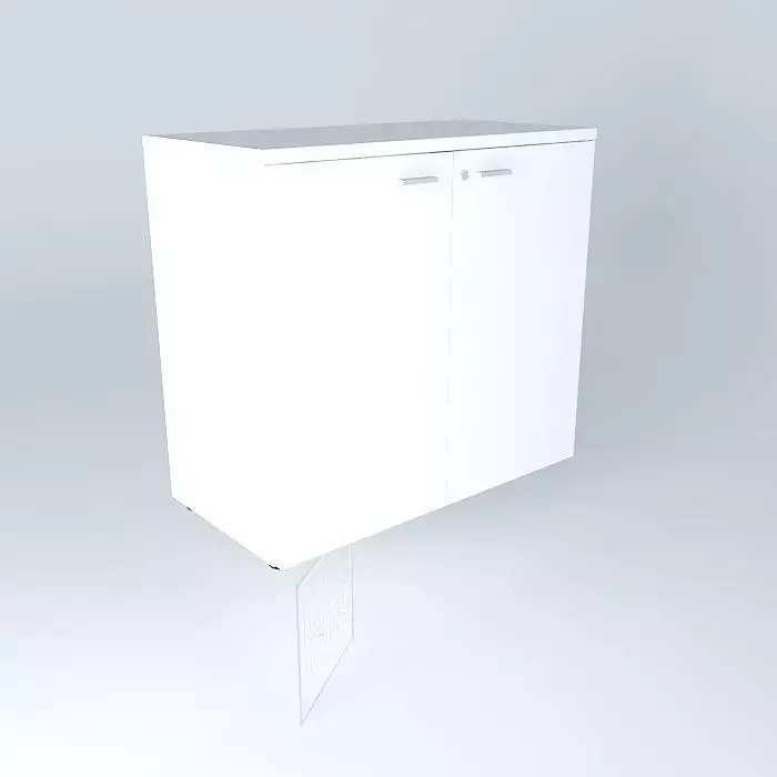 LOW PANELLED CABINET CREDENZA 900x450x840mm Free 3D model
