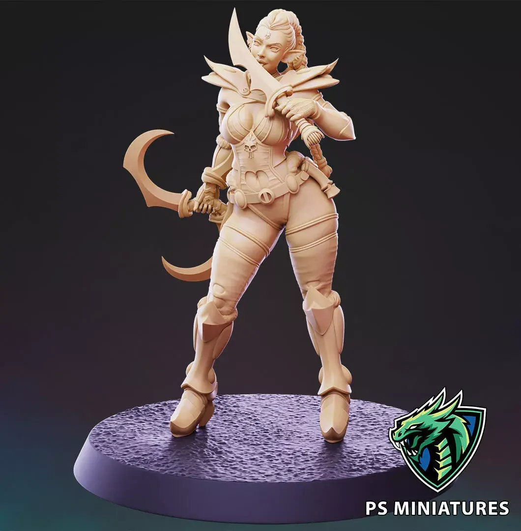 Dark Space Elves - Witches - Pose 8 3D print model