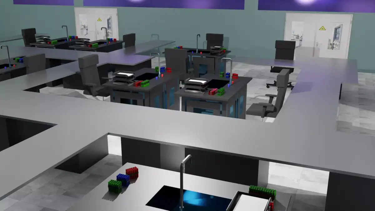 Laboratory Interior Low-poly 3D model get