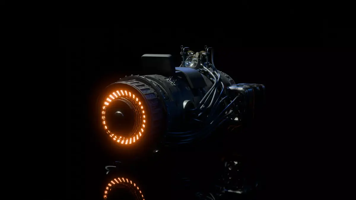 Futuristic cyberpunk-inspired hoverbike  3D model