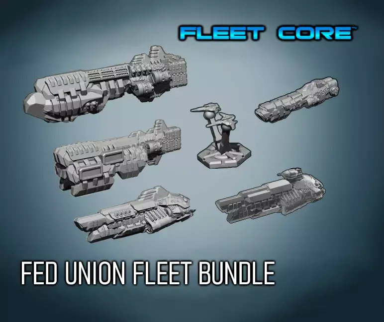 FLEET CORE - FED UNION FLEET BUNDLE 3D Model Pack