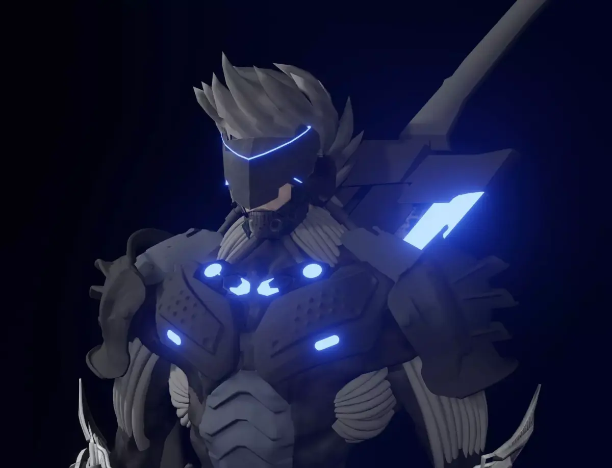 Kidama X man in armor with lights 3D model