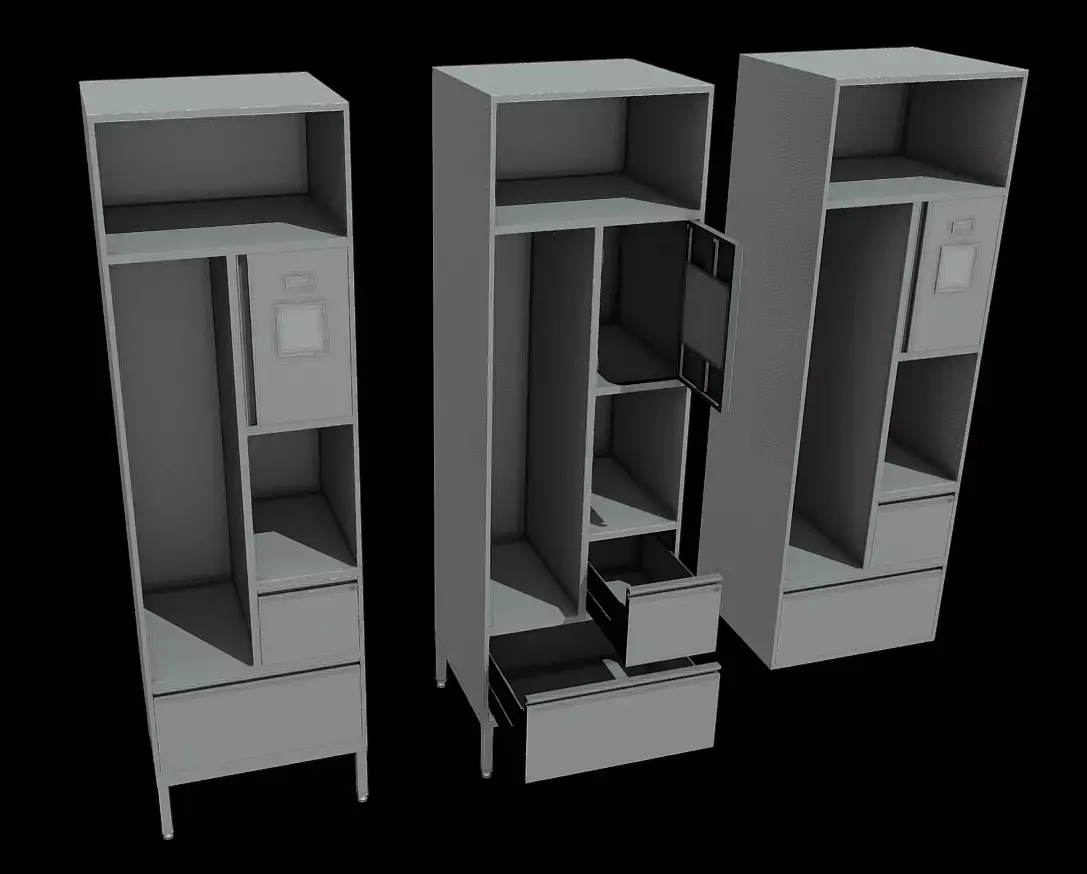 ROKA Personal Military Locker Low-poly 3D model