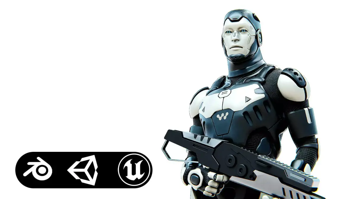 MECHA SOLDIER-D  Rigged for Unreal Engine - Unity - MIXAMO  3D model