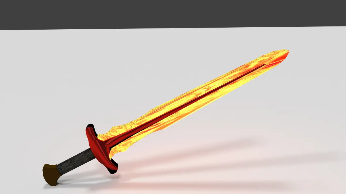 Fire Sword Free low-poly 3D model purchase