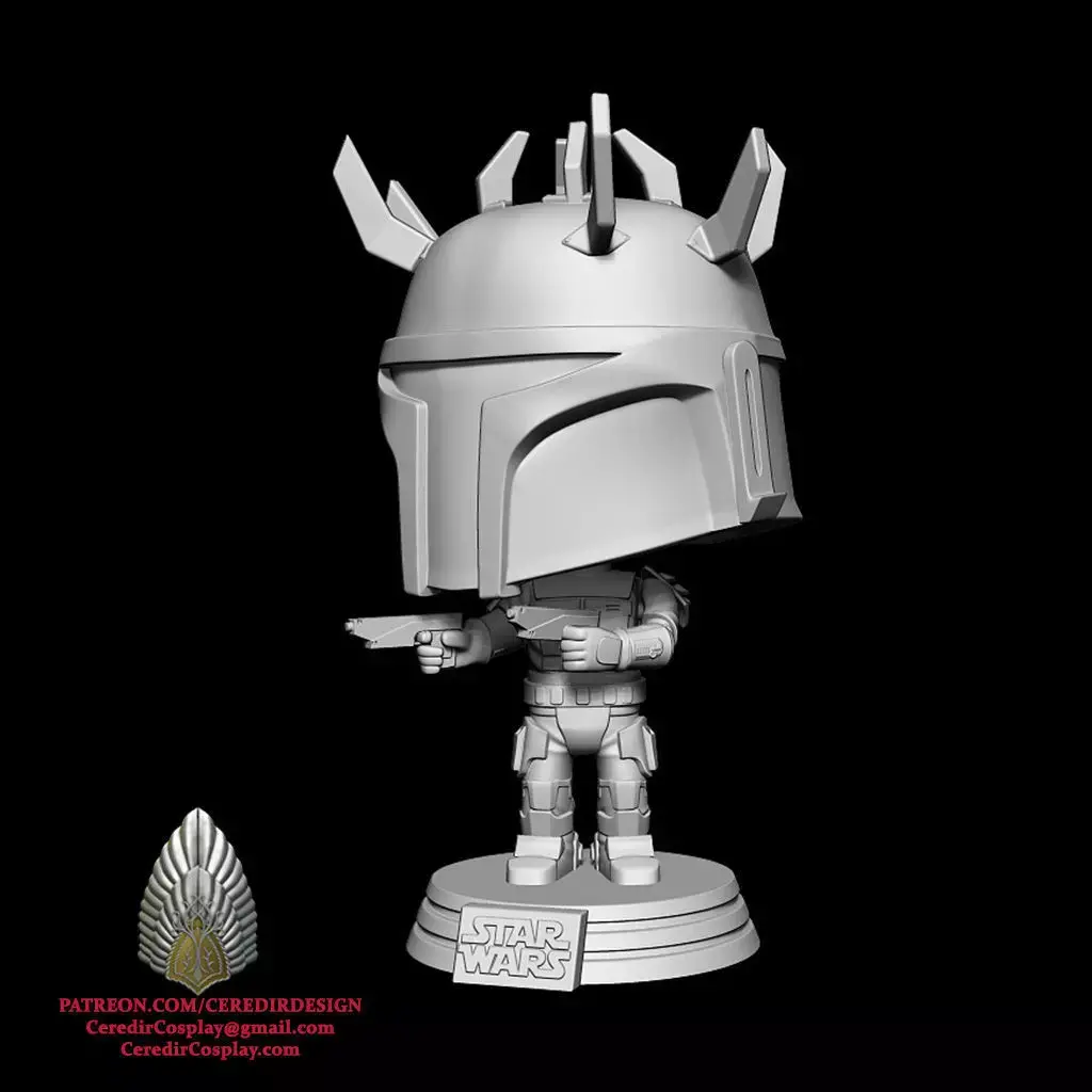 Star Wars Mandalorian Super Commando Pop 3d digital 3D print model