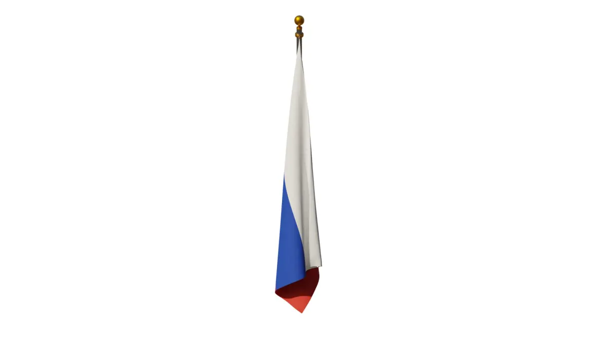 Wall Flag Russia 3D model