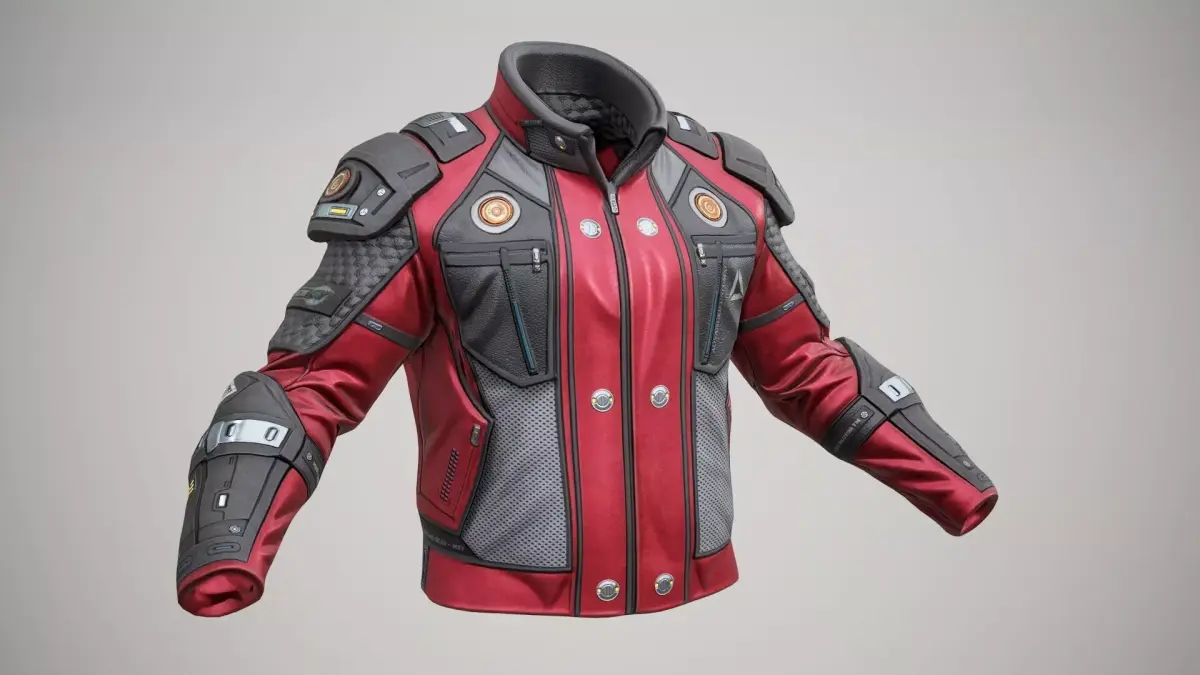 Sci-Fi Jacket P02 Low-poly 3D model