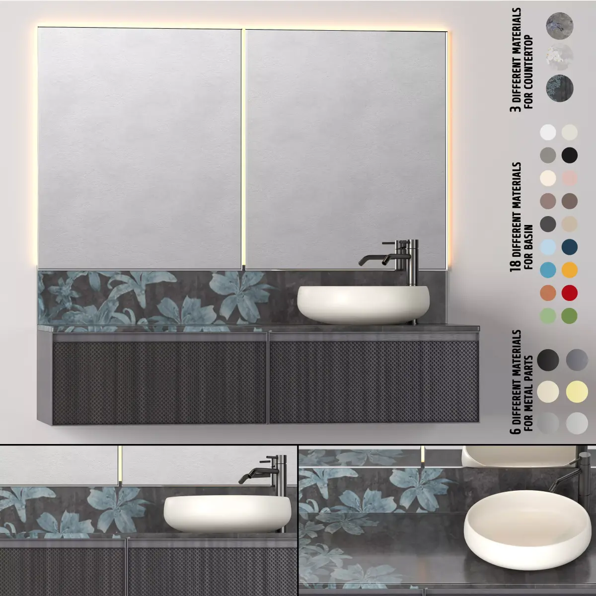 ARTELINEA - skin 140 bathroom furniture Free 3D model