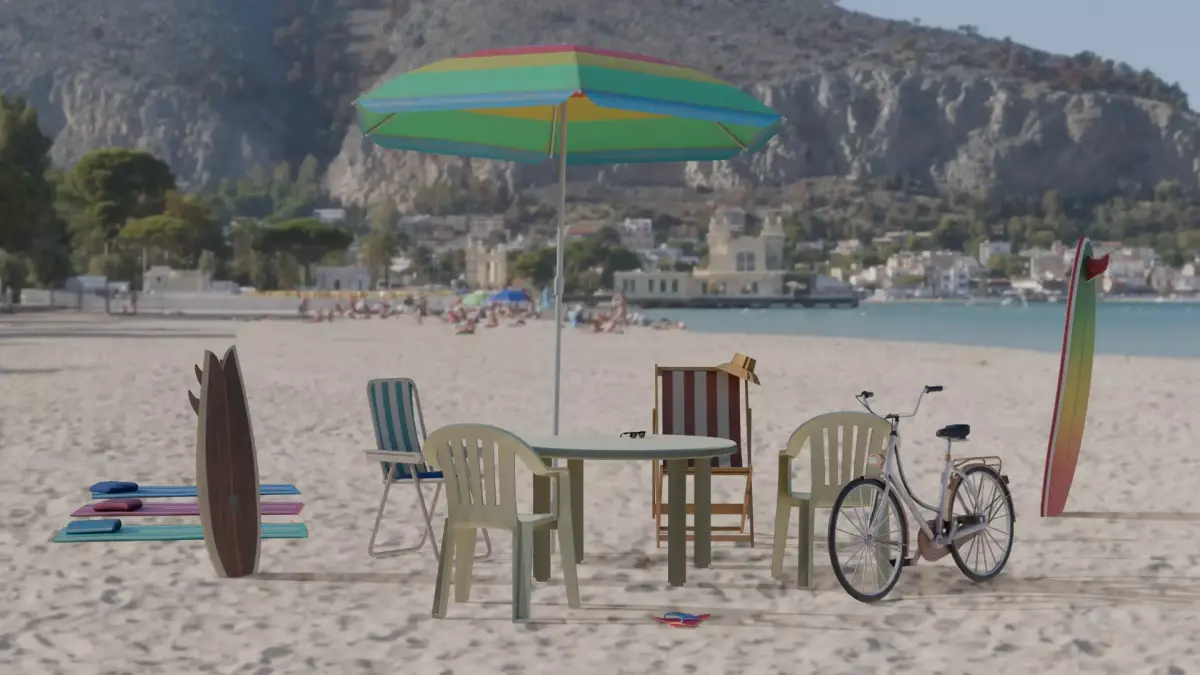 Beach objects - game ready - Low-poly 3D model