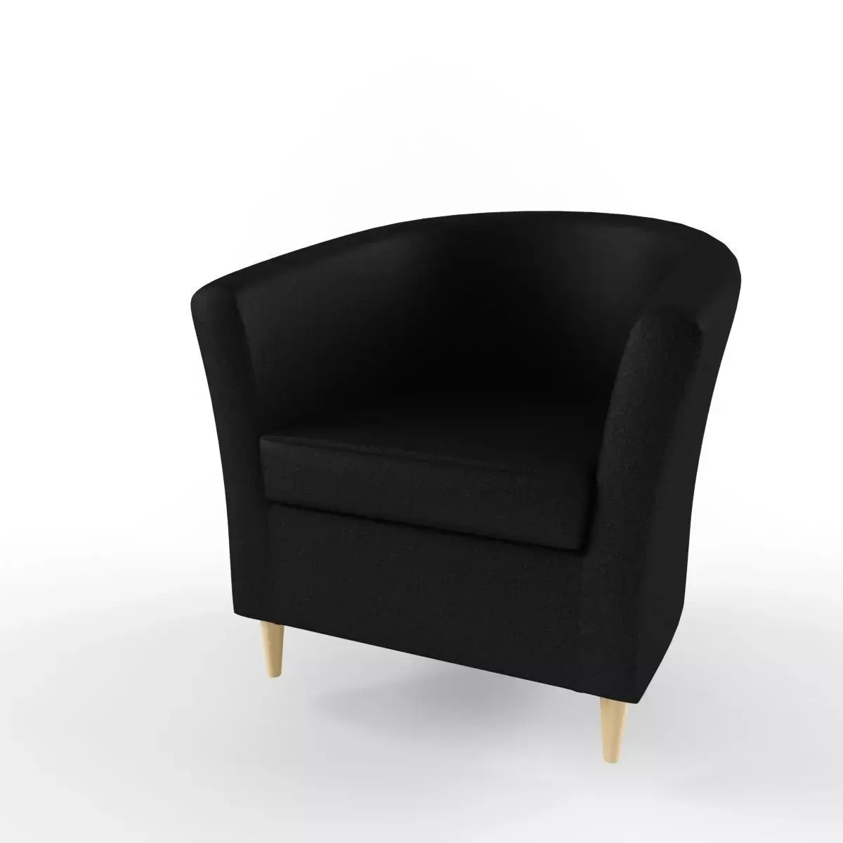 armchair chair with wooden legs Free 3D model