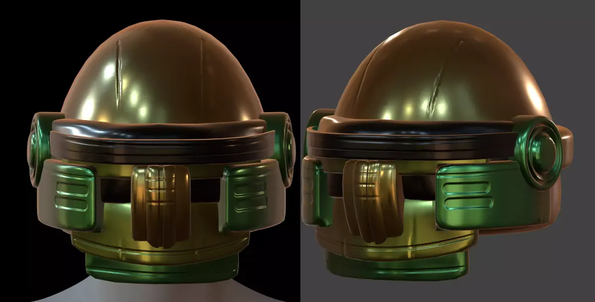 Gas mask helmet 3d model scifi Low-poly  Low-poly 3D model 552