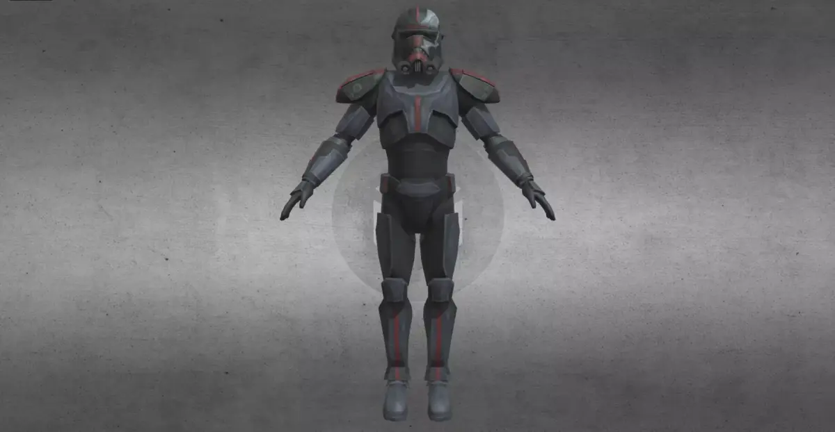 Hunter Bad Batch Low-poly 3D model